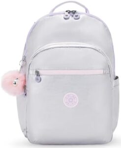 "Explore your world with confidence using Kipling's Seoul Go Extra Large Backpack, featuring 37L capacity, padded laptop sleeve and multiple pockets for organization."