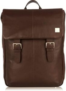 Here is the generated SEO meta description:

"Elevate your work commute with the KNOMO Hudson Large Leather Backpack, featuring 16 inch laptop space and sturdy construction. Perfect for business travel or daily use, with a spacious interior and durable flap closure."