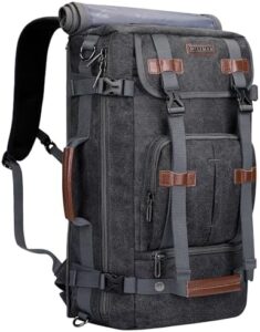 Explore adventure with the Witzman Canvas Backpack, a vintage-inspired travel companion. With laptop bag compartments and durable design, perfect for hiking trips or daily use.