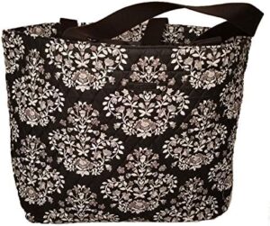 "Upgrade your family adventures with the Vera Bradley Extra Large Family Tote, featuring 15" x 9.5" x 10.5" dimensions and a spacious interior for daily essentials, plus enjoy discounts on this signature quilted cotton classic!"