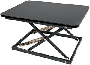 "Elevate your workspace with the STANDNEE Standing Desk Converter. Adjustable height, supports 300 lbs and features a fully assembled monitor/laptop riser workstation, perfect for comfortable working."