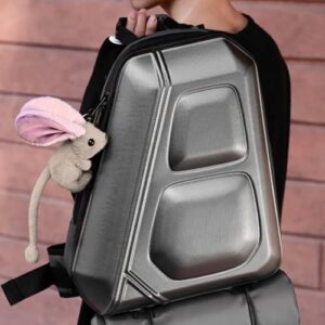 "Stay prepared for adventure with the Starforged Dune II Fremen Survival Backpack Fremkit & Muad'Dib Set, featuring a dark grey design and outdoor expansion pack. Perfect for fashion-conscious explorers."