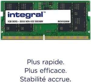Upgrade your laptop's performance with the Integral 64GB Kit DDR5 RAM, boosting memory to 128GB. Ideal for heavy users and multitaskers.