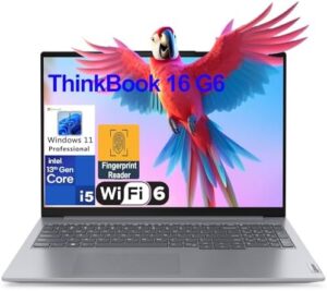 Here is the generated SEO meta description:

"Upgrade your business with the Lenovo ThinkBook 16 G6 laptop, featuring a 13th Gen Intel i5 processor, 16GB RAM, and 512GB SSD storage. Perfect for professionals on-the-go."