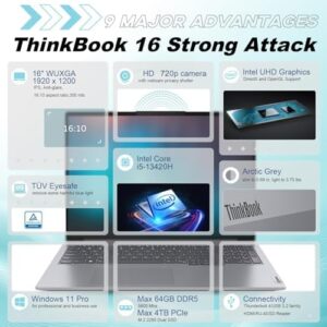Here is the generated SEO meta description:

"Upgrade your business with the Lenovo ThinkBook 16 G6 laptop, featuring a 13th Gen Intel i5 processor, 16GB RAM, and 512GB SSD storage. Perfect for professionals on-the-go."
