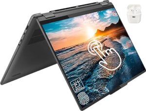 "Upgrade your mobile workforce with the Lenovo Yoga 7i 16 Inch 2-in-1 laptop. Boasting a WUXGA FHD touchscreen, 13th Gen Intel i7 processor, and ample storage, this grey device is perfect for professionals on-the-go."