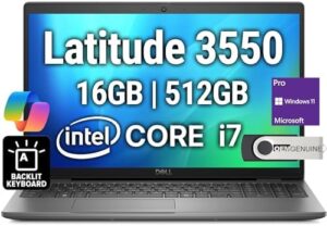 Upgrade your work or gaming experience with the Oemgenuine Dell Latitude 3550 Laptop. Enjoy FHD visuals, i7 processor, 16GB RAM, and 512GB NVMe storage. Perfect for W11P compatibility.