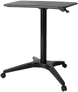 Here is the meta description:

Ergonomic mobile desk with pneumatic height adjustment, ideal for classrooms, offices, or home use. Excellent lectern design for comfort and flexibility, perfect for laptops up to 17 inches.