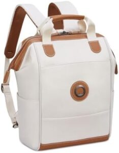 Explore Parisian style with Delsey Paris' Chatelet AIR 2.0 Soft Backpack, featuring a compact 37x35x15cm design and 20L capacity for effortless travels.