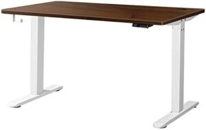 Elevate your workspace with the OIKITURE Electric Height Adjustable Standing Desk. Sit or stand up to 116cm tall, with USB & Type-C ports, headphone hook and spacious 140x70CM tabletop. Perfect for home office and computer desks.