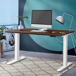 Elevate your workspace with the OIKITURE Electric Height Adjustable Standing Desk. Sit or stand up to 116cm tall, with USB & Type-C ports, headphone hook and spacious 140x70CM tabletop. Perfect for home office and computer desks.
