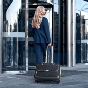 Here is the generated SEO meta description:

"Protect your laptop in style with Arcoyard's 17.3 inch rolling bag featuring anti-theft and TSA-friendly design, perfect for women on-the-go. Large capacity and leather handle make it a great choice for teachers and travelers."