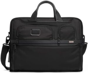 Here is the generated meta description:

"Compact and stylish, the Tumi Unisex Alpha 3 brief features a large screen laptop compartment. Perfect for professionals on-the-go, with dimensions 40x15x25 cm."