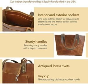 Here is the generated SEO meta description:

"Elevate your work style with ENVOY's Large Leather Tote Bag, featuring ample storage for laptops, books and more. Perfect shoulder bag for women on-the-go."