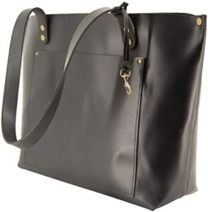 Discover the ultimate work bag for women: ENVOY's Large Leather Tote features ample storage for laptops, books & more. Perfect shoulder companion with stylish design.